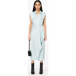 Pinko Midi Καλοκαιρινό Βραδινό Φόρεμα Σεμιζιέ Γαλάζιο 103514A1WU-E68