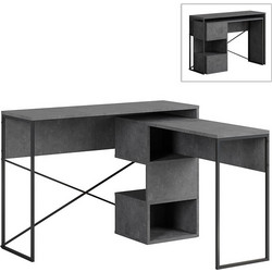 Megapap Badau Γωνιακό Γραφείο Ξύλινο 110x37.2x77cm GP037-0222,3