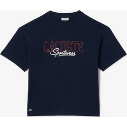Lacoste Παιδικό T-Shirt Κοντομάνικο με Κουκούλα Navy Μπλε 3TJ7737-166