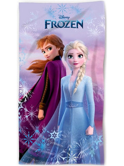 Disney Frozen Elsa Anna Παιδική Πετσέτα Θαλάσσης Microfiber Λιλά 70x140cm