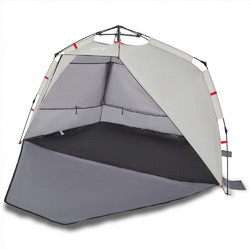 vidaXL Αυτόματη Τέντα Παραλίας 3 Ατόμων Γκρι 255x145x142cm 4005313
