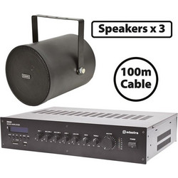 Adastra 3x WSP25B+RM60 Set Ηχείο Τοίχου 25W Αδιάβροχο Μαύρο
