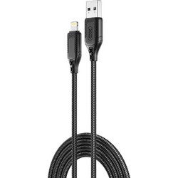 XO NB235 Zebra Braided USB-A to Lightning Cable 1m Black