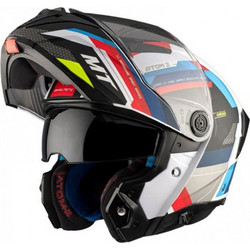 MT Atom 2 SV Bast A0 White Red Blue Κράνος Μηχανής Flip-Up 1650gr