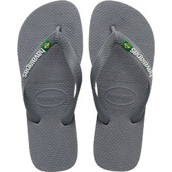 Havaianas Brasil Logo Ανδρικές Σαγιονάρες Αντιολισθητικές Γκρι 4110850-5002