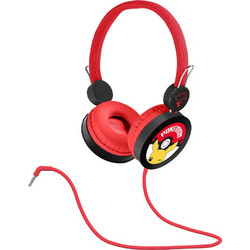Celly Pokemon Pikachu Ενσύρματα Παιδικά Ακουστικά On Ear Μαύρα Κόκκινα