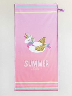 Nima Summer Love Παιδική Πετσέτα Θαλάσσης Microfiber Ροζ 70x140cm