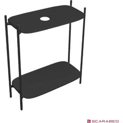 Scarabeo Laila 75 Έπιπλο Μπάνιου Δαπέδου Μεταλλικό για Επικαθήμενο Νιπτήρα Ardesia 27031510-NROP4949