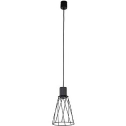 TK Lighting Modesto Κρεμαστό Φωτιστικό Οροφής Πλέγμα Μονόφωτο Μαύρο 10159