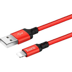 Hoco X14 Braided USB-A to Lightning Cable 1m Red 6957531062837