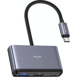 Usams US-SJ627 USB Hub 3.0 USB-C με 4 Θύρες USB-A / USB-C