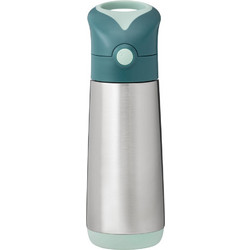 B.Box Emerald Forest Παιδικό Παγούρι Θερμός Ανοξείδωτο BPA Free με Καλαμάκι Πράσινο 500ml