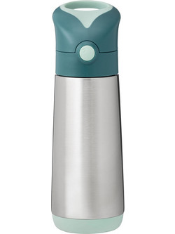 B.Box Emerald Forest Παιδικό Παγούρι Θερμός Ανοξείδωτο BPA Free με Καλαμάκι Πράσινο 500ml
