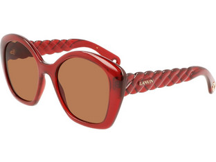 Lanvin LNV628S-601 Γυναικεία Γυαλιά Ηλίου Πολυγωνικά Κοκάλινα Κόκκινο με Καφέ Φακό