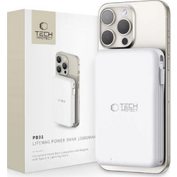 Tech-Protect PB31 Wireless Magsafe Power Bank 10000mAh White