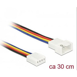 DeLOCK 85361 Καλώδιο Τροφοδοσίας 4-Pin PWM to 4-Pin PWM 0.3m Multicolor