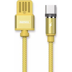 Remax RC-095a Braided USB-A to USB-C 1m Gold 6954851280941