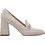 Tamaris Γόβες Suede με Χοντρό Ψηλό Τακούνι Εκρού 1-24413-42-418