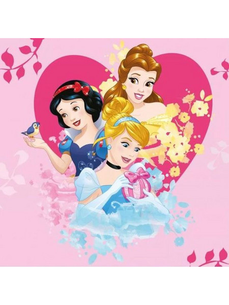 Dimcol Disney Princesses 52 Παιδική Πετσέτα Προσώπου / Χεριών 30x30cm Ροζ