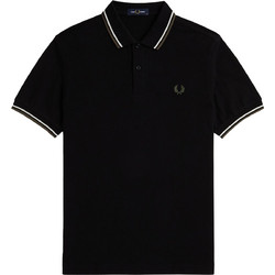 Fred Perry Ανδρική Μπλούζα Polo Κοντομάνικη Μαύρη M3600-W54