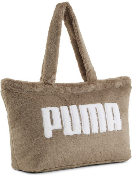 Puma Core Shopper Γυναικεία Τσάντα Ώμου Εκρού 090656-03