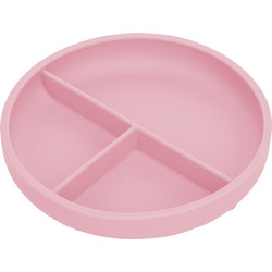 FreeON Πιάτο Σιλικόνης με Χωρίσματα Pink