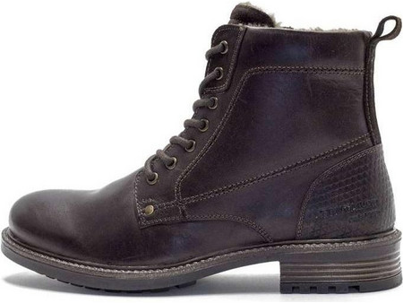 Tom Tailor Ανδρικά Αρβυλάκια Δερμάτινα Ανθρακί 7989202