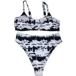 Sandra Fellini Bikini Set Μπουστάκι Ψηλόμεσο Μαύρο Λευκό 22-36C