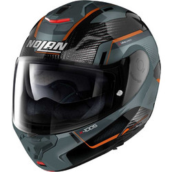 Nolan X-1005 Black Red Grey 45 Κράνος Μηχανής Flip-Up