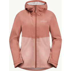 Jack Wolfskin Αθλητικό Γυναικείο Μπουφάν Softshell Μακρύ Αδιάβροχο Αντιανεμικό Σομόν 1115942-2800