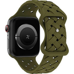 Beline Woven Λουράκι Σιλικόνης Black Olive (Apple Watch 42 / 44 / 45 / 49mm)