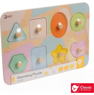 Παιδικό Puzzle Classic World Σφηνώματα Γεωμετρικά Σχήματα 8 Κομμάτια