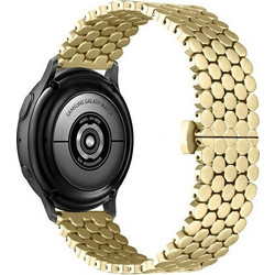 Beline Honeycomb Μεταλλικό Λουράκι Gold (Universal 20mm)