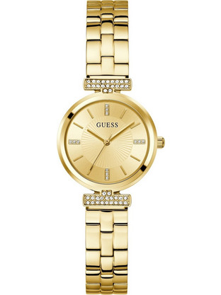 Guess Array Γυναικείο Ρολόι με Χρυσό Μεταλλικό Μπρασελέ GW0762L2
