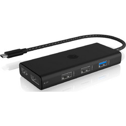 RaidSonic Icy Box USB-C Docking Station με DisplayPort / HDMI 4K PD και Σύνδεση 3 Oθονών