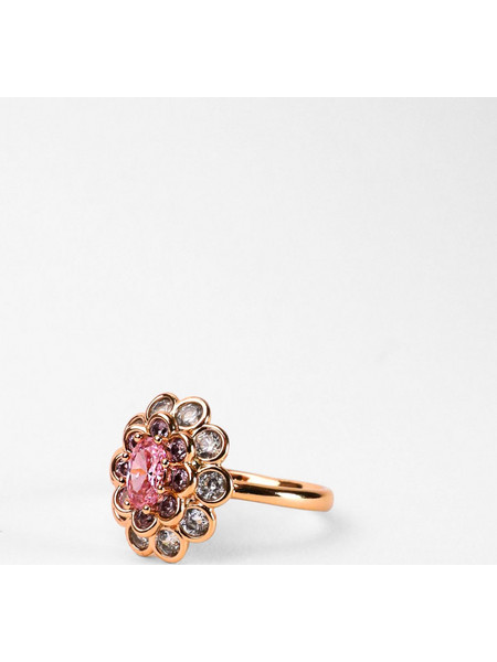 Chrysothemiss Pink Daisy Γυναικείο Δαχτυλίδι από Ατσάλι Επιχρυσωμένο CMISS838R2287