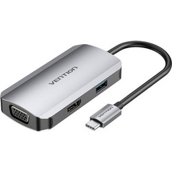 Vention TOAHB USB-C Docking Station με HDMI 4K PD και Σύνδεση 2 Οθονών