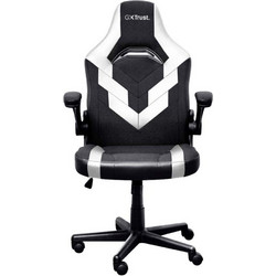 Trust GXT703W Riye Καρέκλα Gaming Δερματίνης με Ρυθμιζόμενα Μπράτσα Μαύρη Λευκή GXT703W 25130