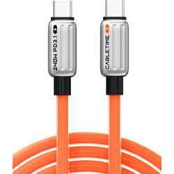 Cabletime USB-C to USB-C 240W 2m Orange CT-CM240-ZSO2