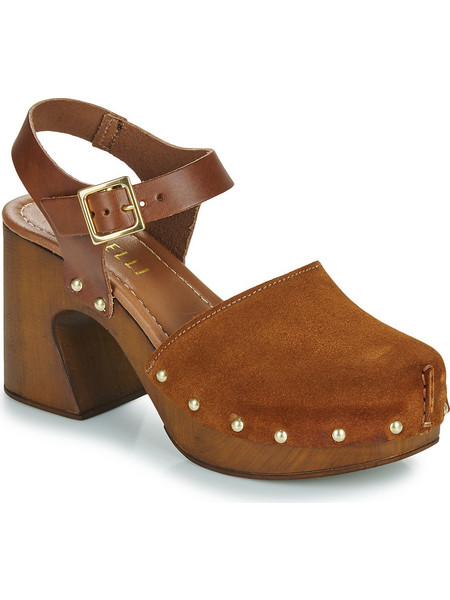 Fericelli ΑNEMONE Γόβες Suede με Χοντρό Ψηλό Τακούνι Λουράκι & Φιάπα Ταμπά 5120SC