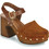 Fericelli ΑNEMONE Γόβες Suede με Χοντρό Ψηλό Τακούνι Λουράκι & Φιάπα Ταμπά 5120SC