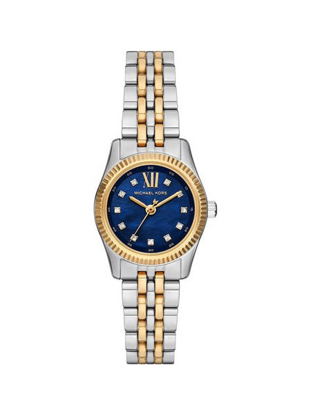 Michael Kors Petite Lexington Pave Γυναικείο Ρολόι με Ασημί Χρυσό Μεταλλικό Μπρασελέ MK4865