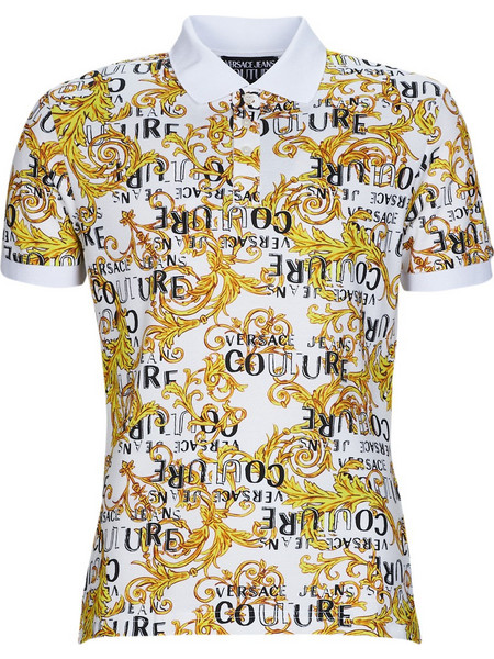 Versace Jeans Couture Ανδρική Μπλούζα Polo Κοντομάνικη Λευκή GAG6S0-G03
