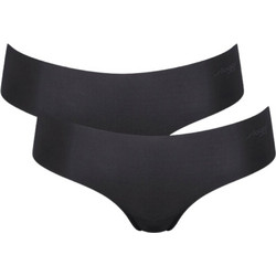 Sloggi Zero Microfibre 2.0 Γυναικεία Brazil Χωρίς Ραφές Μαύρα 2Pack 10214689-0004