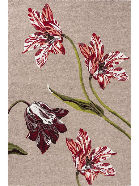 Ted Baker Botanical Tulip Χαλί Ορθογώνιο Καλοκαιρινό 200x280cm Burgundy 455610