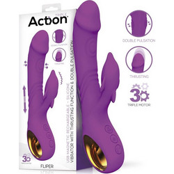 IntoYou Action Fliper Δονητής Rabbit 23cm Μωβ