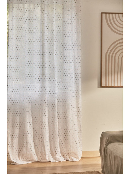 Calma House Κουρτίνα Παραθύρου με Θηλιές 140x280 Plumeti Multicolour