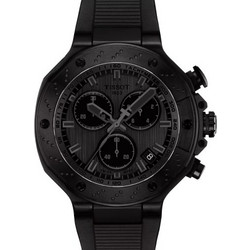 Tissot T-Sport Ανδρικό Ρολόι Χρονογράφος με Μαύρο Καουτσούκ Λουράκι T141.417.37.061.00