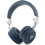 Guess PU Grained Triangle Logo ENC Ασύρματα Bluetooth Ακουστικά On Ear Πετρόλ