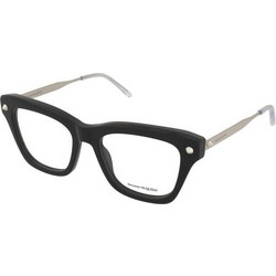 Alexander McQueen AM0484O 005 Γυναικείος Σκελετός Γυαλιών Οράσεως Κοκάλινος Ασημί Μαύρος